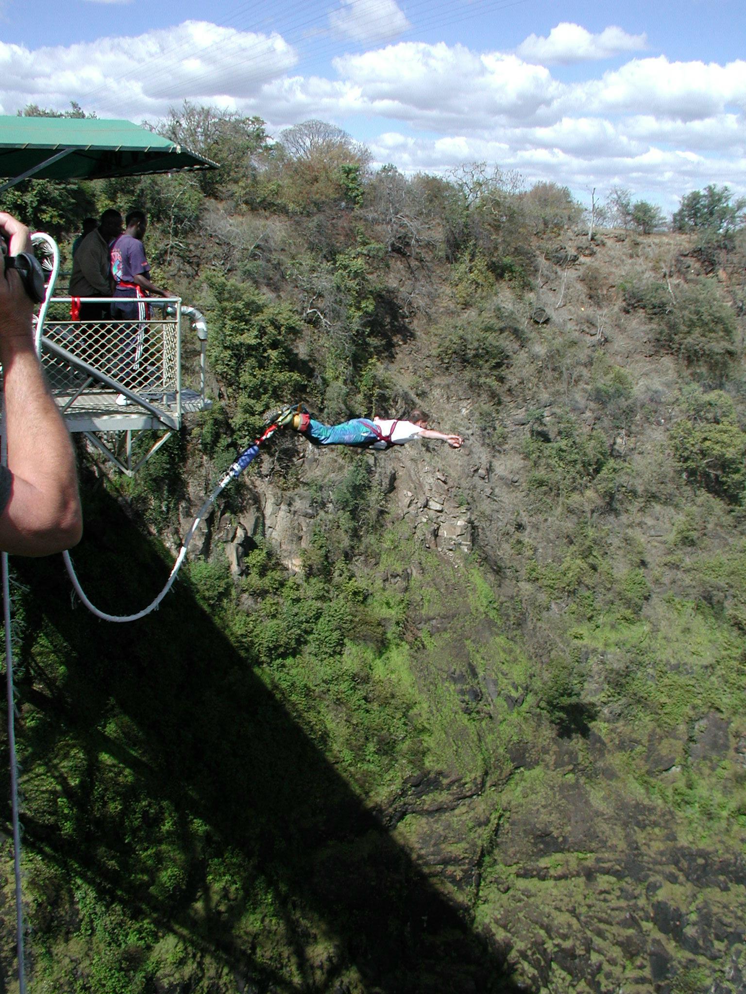 Saut à l'élastique depuis le pont des chutes Victoria